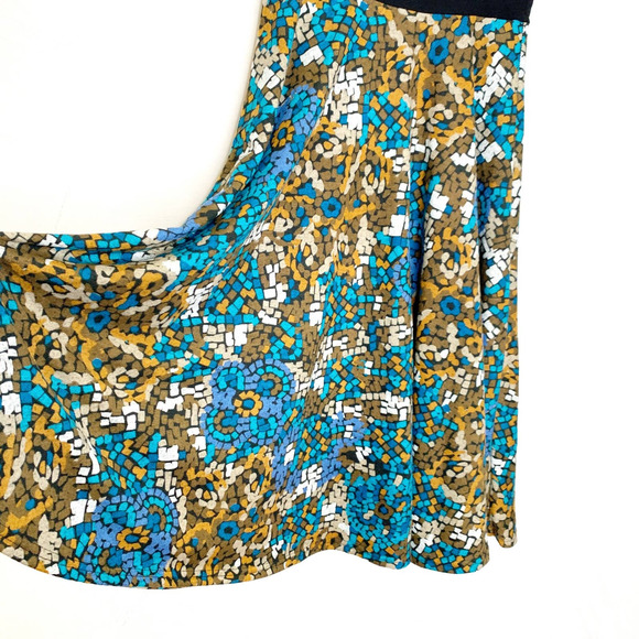 Contro Corrente Mosaic Patterned Stretch Midi Skirt MEDIUM - Picture 5 of 6